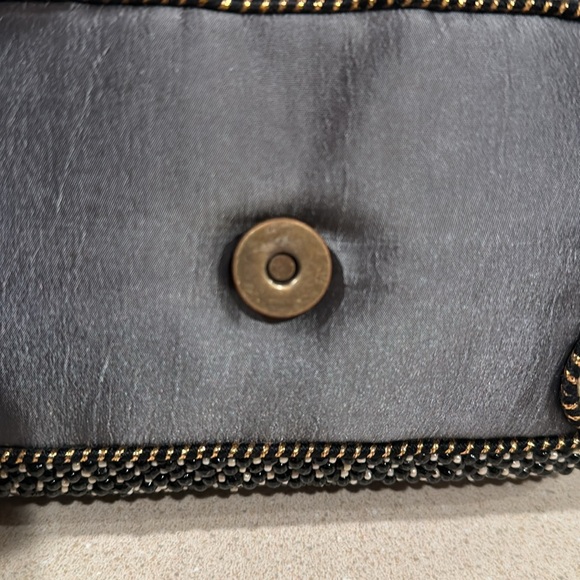 Mary Frances Black Rose Beaded Embellished Handbag Evening Bag beautiful - Picture 5 of 10